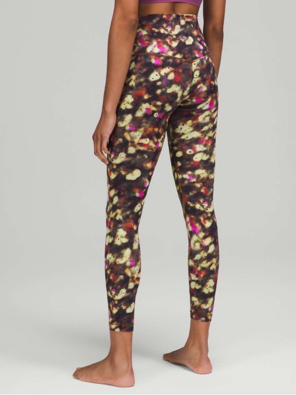 Lululemon Align High-Rise Pant 25"Soft Focus Splatter Green Multi High-Waist Sz6 - Picture 2 of 7